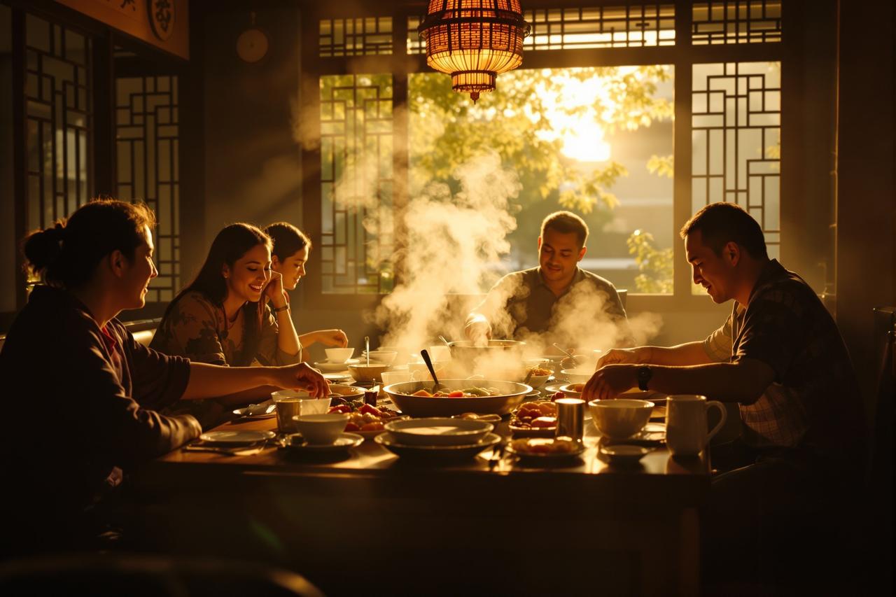 免费短剧 - 河畔美食 · 舌尖上的温情